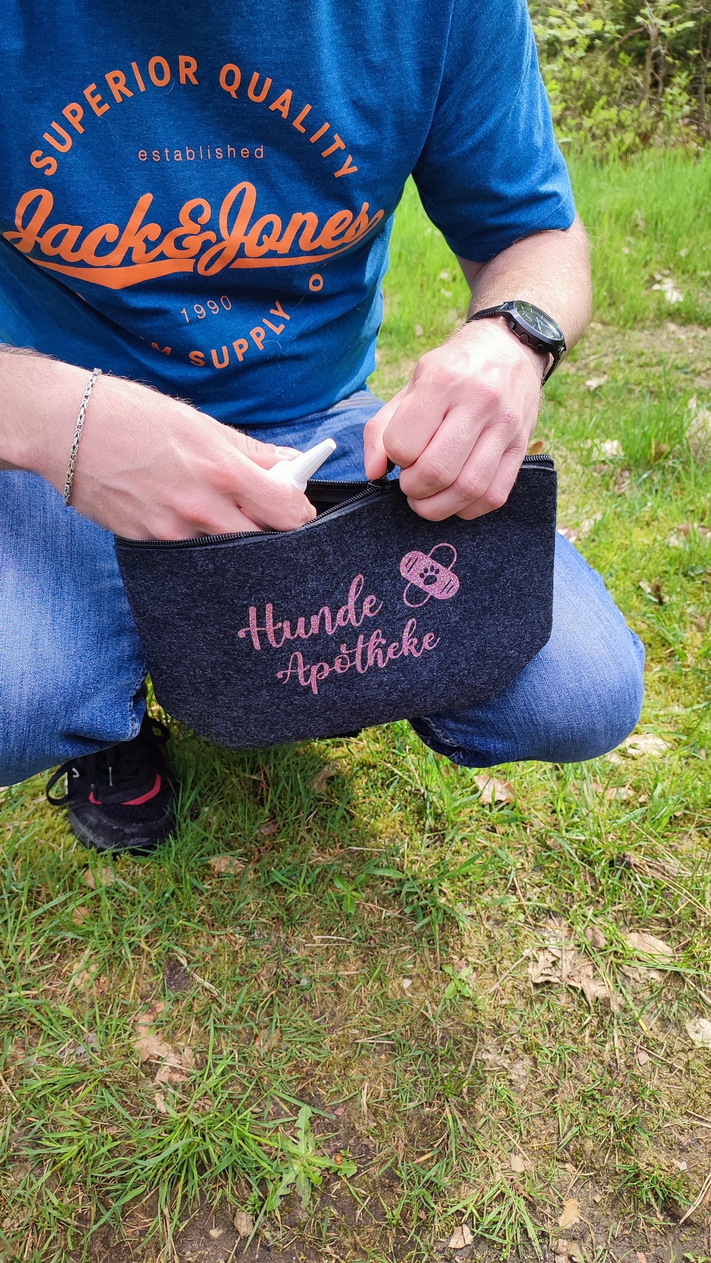 Hundeapothekentasche mit Aufdruck