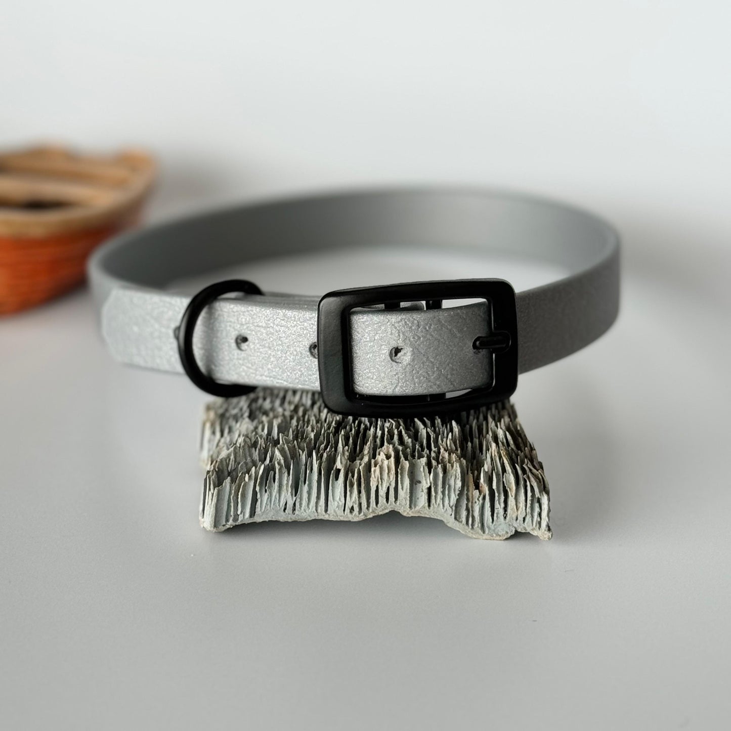 Halsband Biothane® Silber