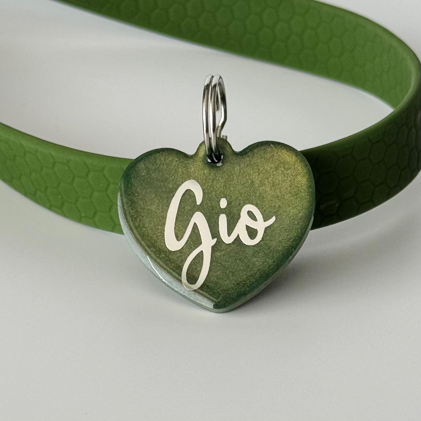 Hundemarke personalisiert Oliv Lover