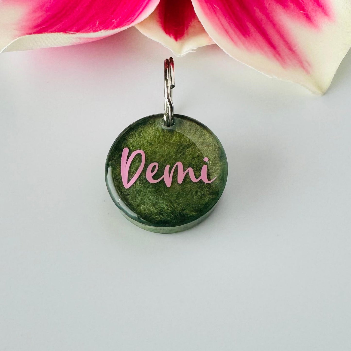 Hundemarke personalisiert Oliv Mini