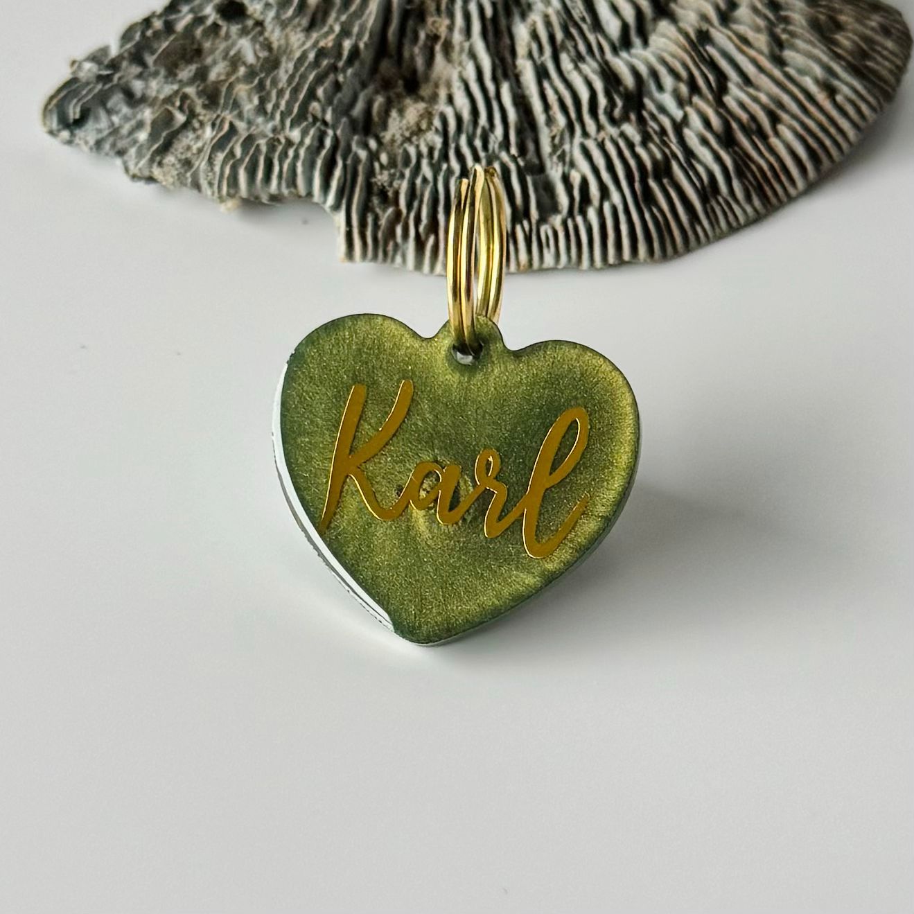 Hundemarke personalisiert Oliv Lover