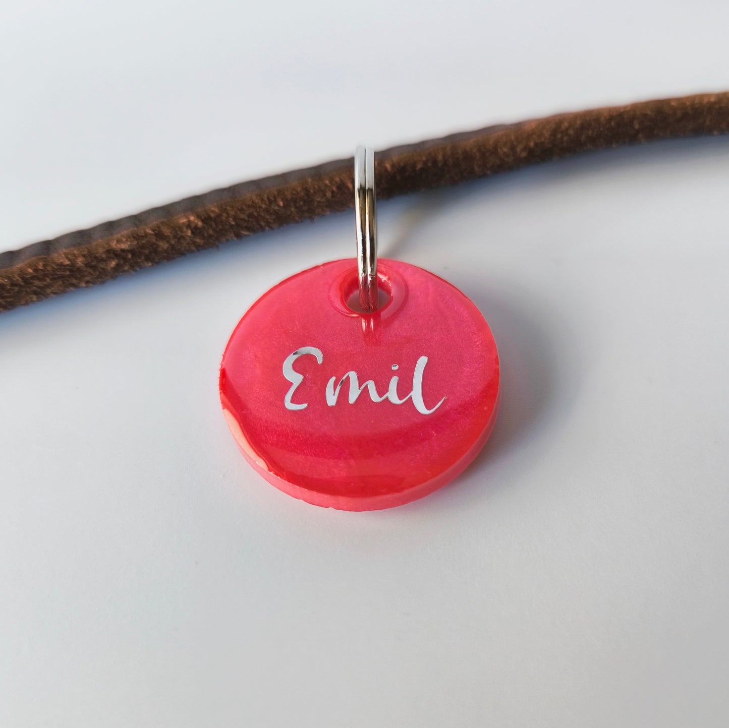 Hundemarke personalisiert Rot Classic