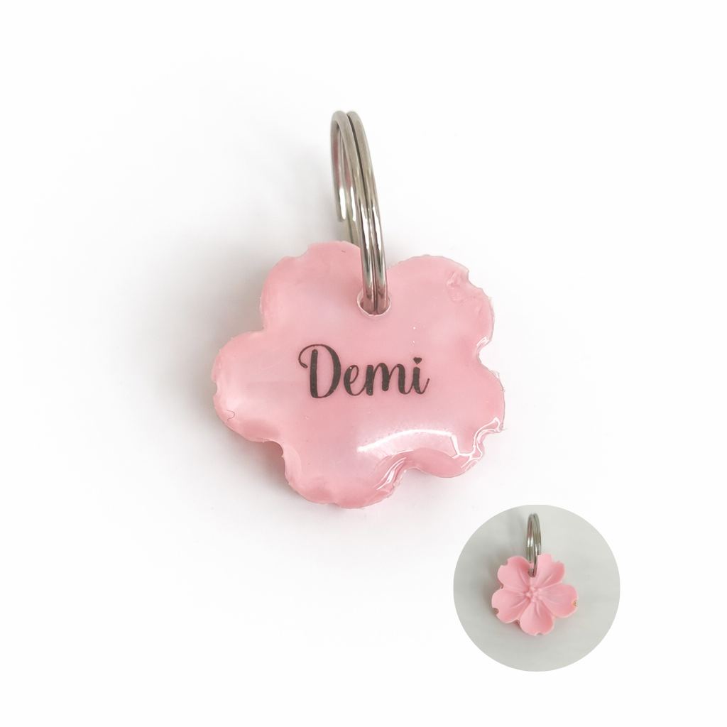 Namensmarke personalisiert Blume Rosa