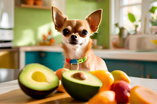 Hund mit Avocado 
