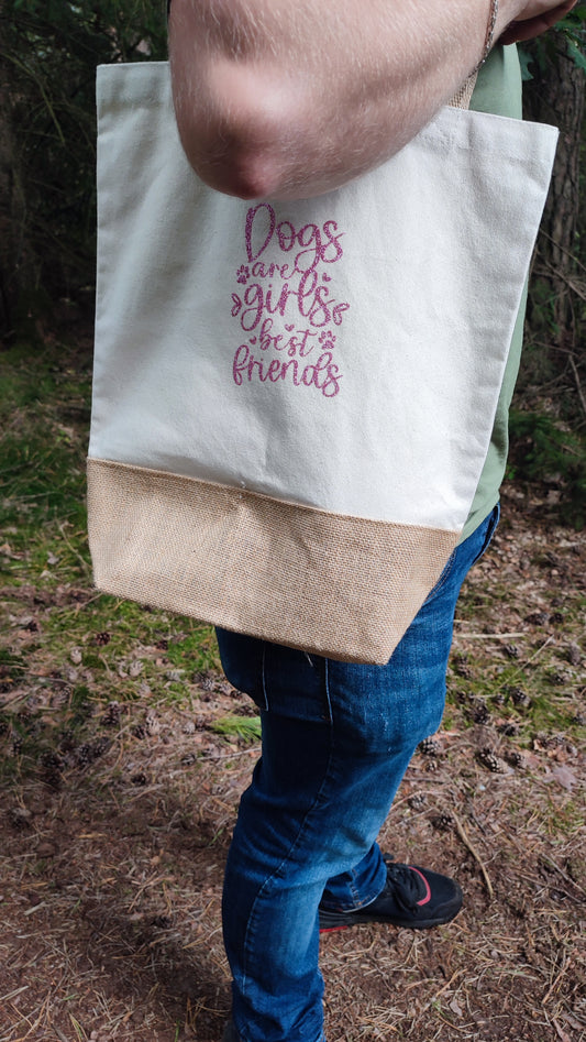 Jutetasche mit Aufdruck