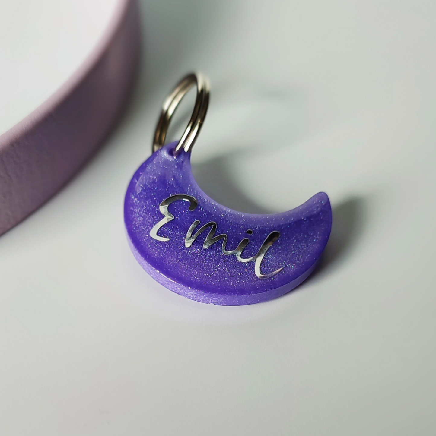 Hundemarke personalisiert Purple Moon