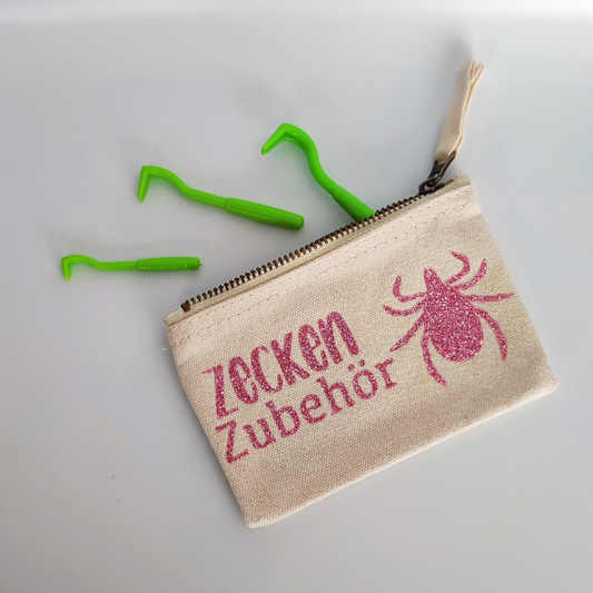 Zeckentasche mit Aufdruck