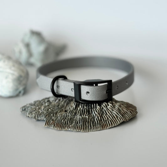 Halsband Biothane® Silber