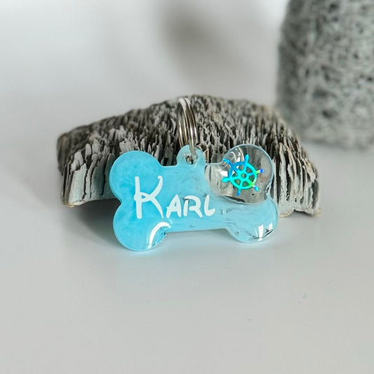 Hundemarke personalisiert Beach Bone