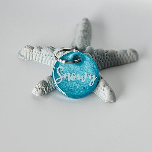 Hundemarke Blau Shine