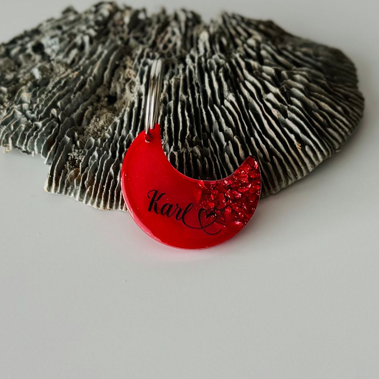 Hundemarke personalisiert Red Moon