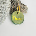 Hundemarke personalisiert Oliv mit Gold