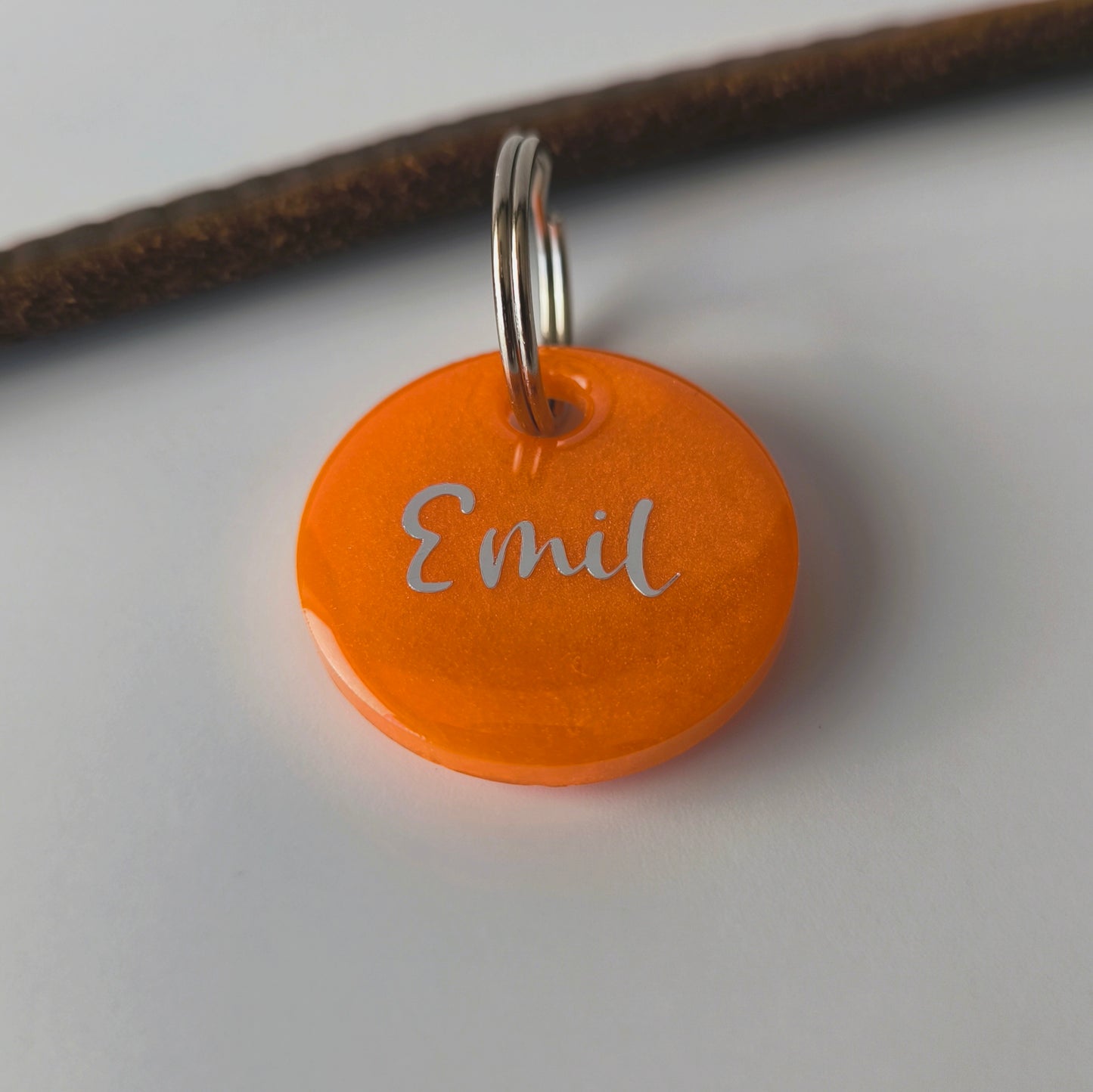 Hundemarke personalisiert Orange Classic