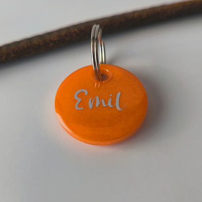 Hundemarke personalisiert Orange Classic