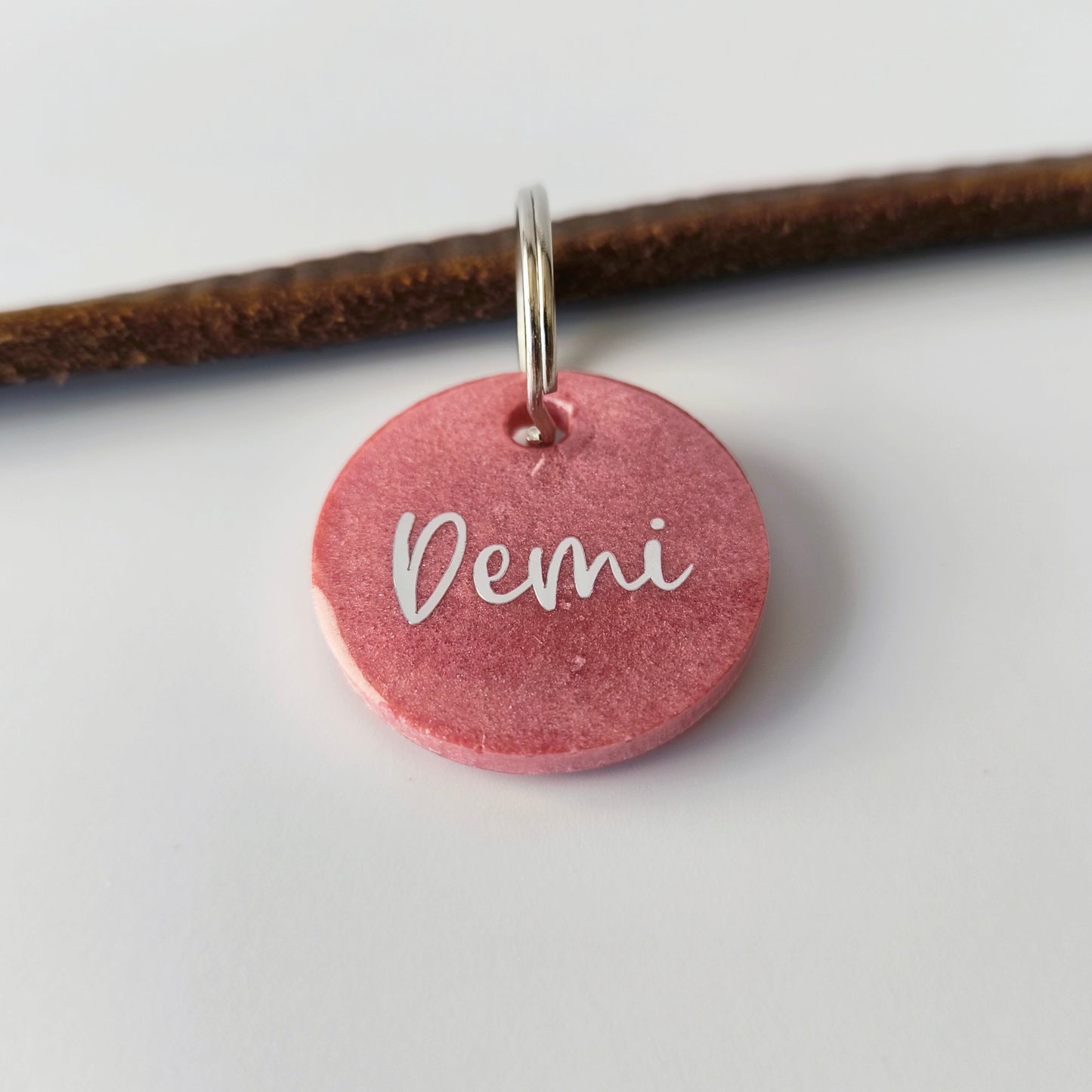Hundemarke personalisiert Rosa Classic