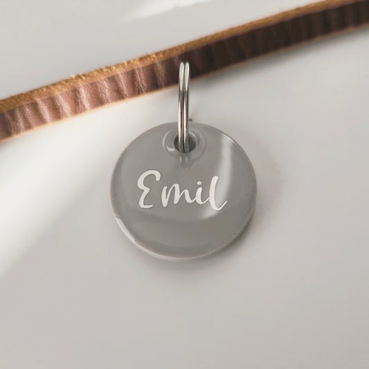 Hundemarke Grau Pastel Classic