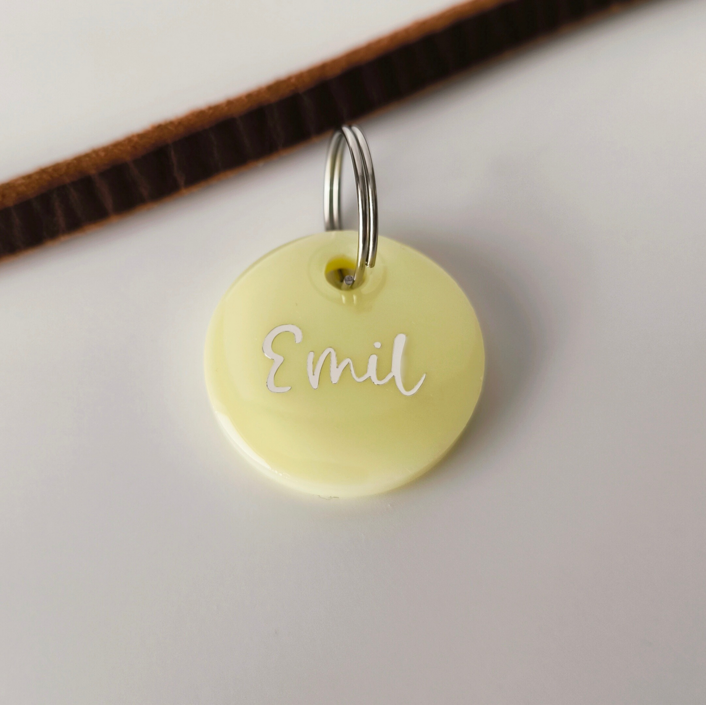 Hundemarke personalisiert Gelb Pastel Classic