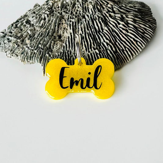 Hundemarke BlacknYellow Bone