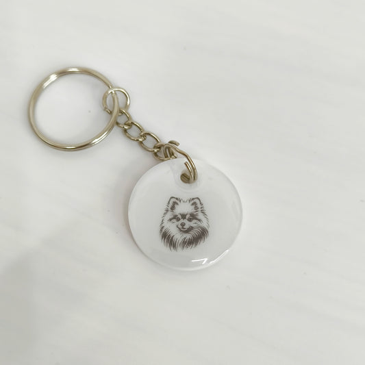 Pomeranian Schlüsselanhänger personalisiert