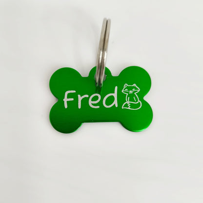 Halloween Hundemarke graviert verschiedene Farben Knochen