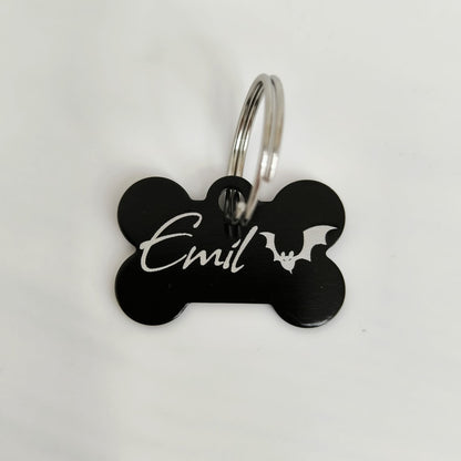 Halloween Hundemarke graviert verschiedene Farben Knochen