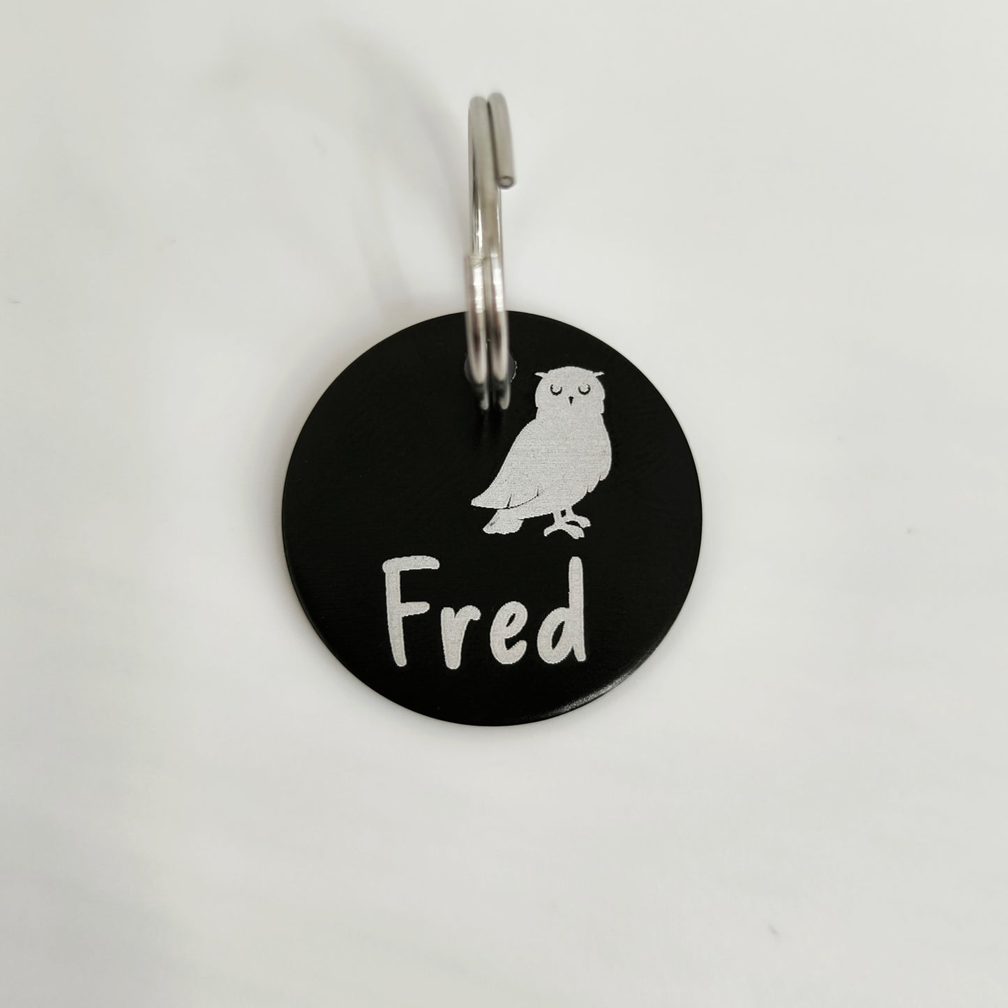 Florale Hundemarke graviert verschiedene Farben Rund