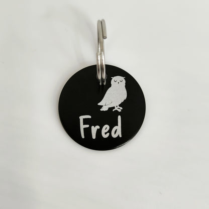 Florale Hundemarke graviert verschiedene Farben Rund