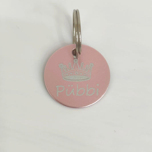 Fantasy Hundemarke graviert verschiedene Farben Rund