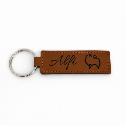 Schlüsselanhänger Kunstleder mit Hunderassen