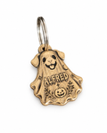 Hundemarke Messing mit Relief Gravur Geist Halloween