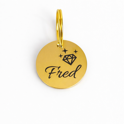 Hunderassen Hundemarke graviert verschiedene Farben Rund