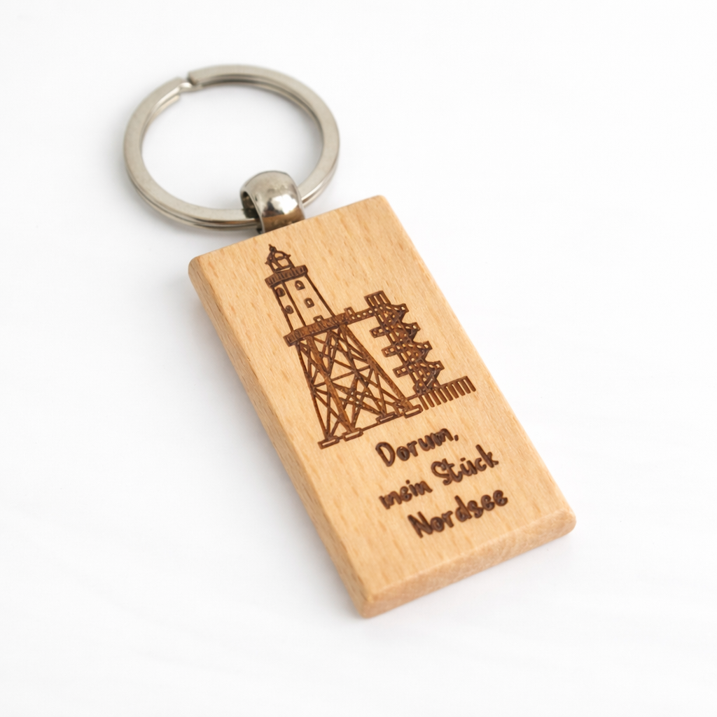Schlüsselanhänger Holz Dorum, mein Stück Nordsee